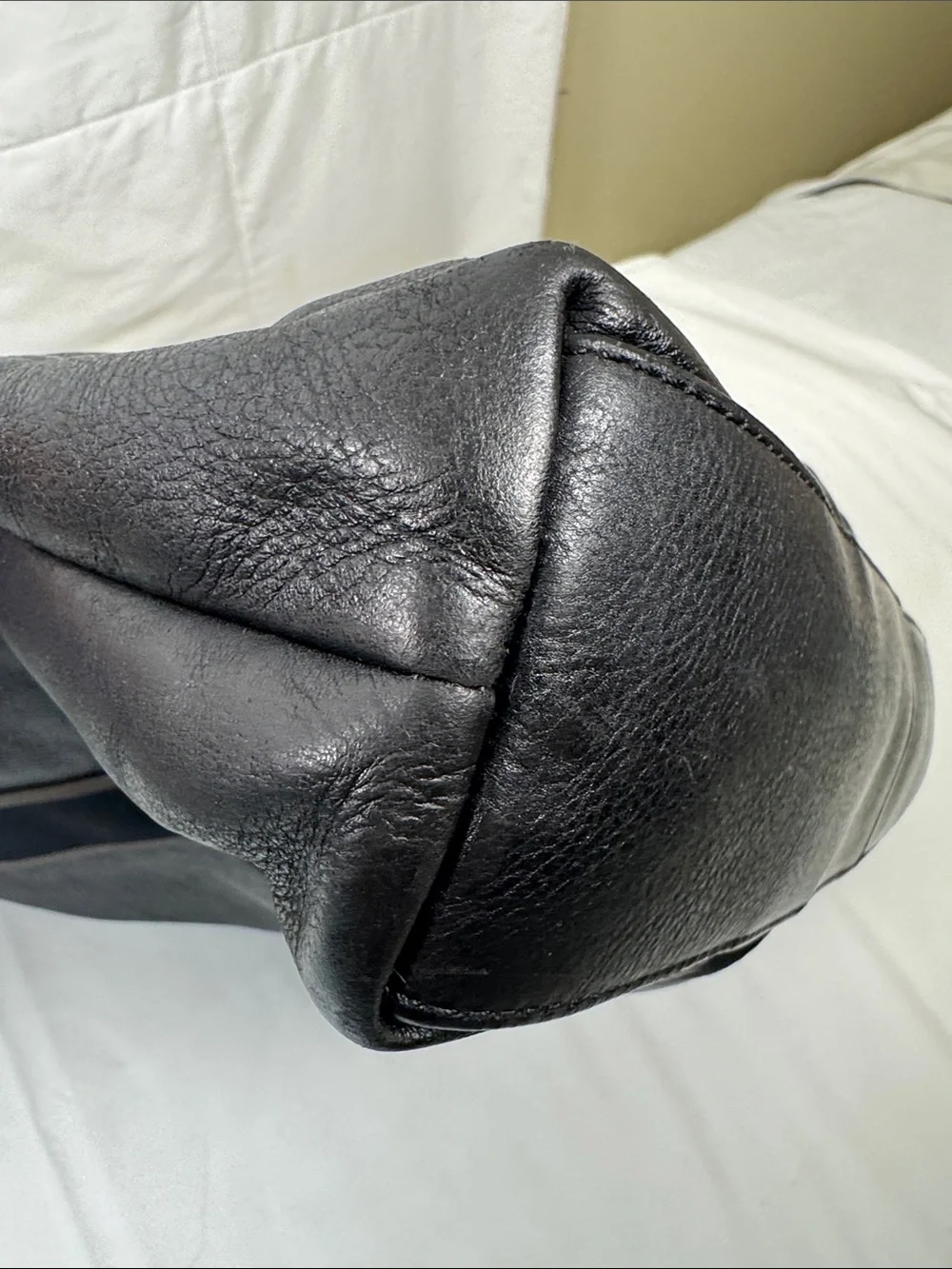 Coach F70558 Black Leather Tote Work Laptop Bag Unisex w/ Strap